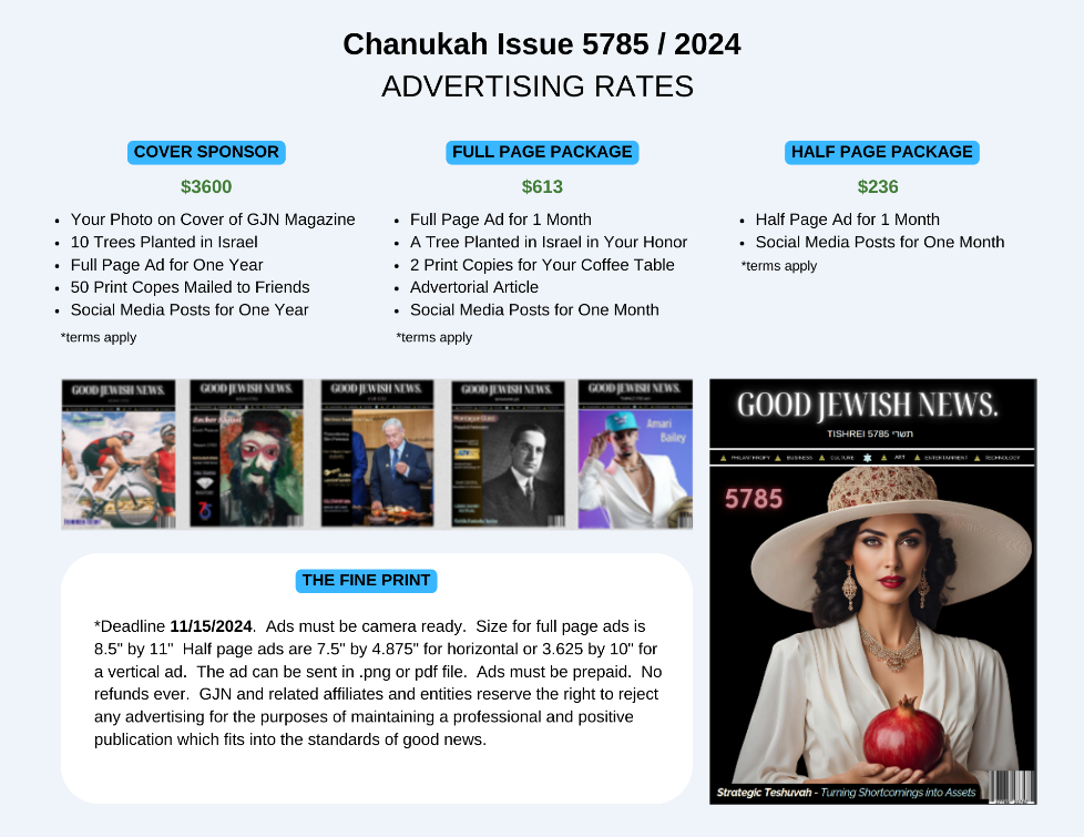 Good Jewish News Magazine - Chanukah 2024 Media Kit