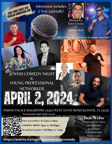 South Florida Jewish Comedy Night with GJN  Good Jewish News Magazine at The Palace Cuisine of India